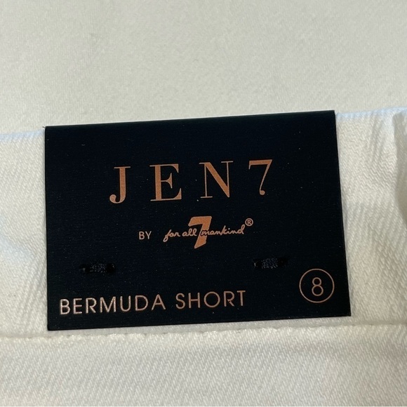 JEN 7 by 7 For All Mankind White Bermuda Shorts 8 - Picture 11 of 15